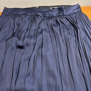 New J.Crew Navy Softly Pleated Maxi Skirt
